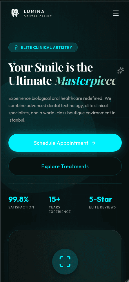 Template Clínica Odontológica Premium no celular